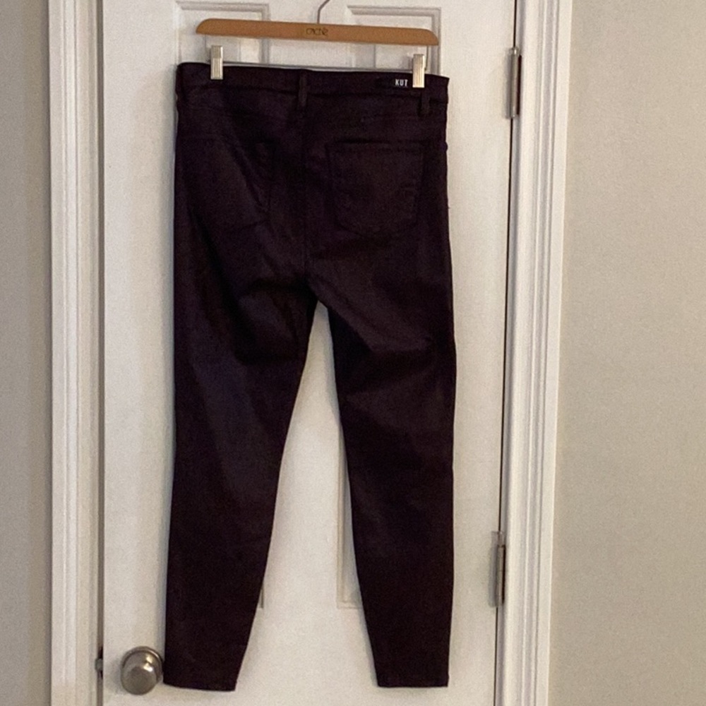 KUT from the Kloth Deepest Plum Coated Skinny Jeans - Picture 5 of 10